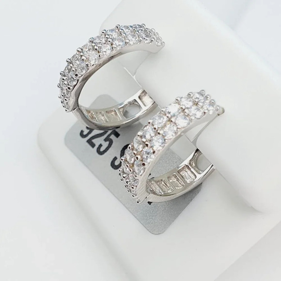 "925 Sterling Silver Cubic Zirconia Earrings, U19254868 - Picture 5 of 11